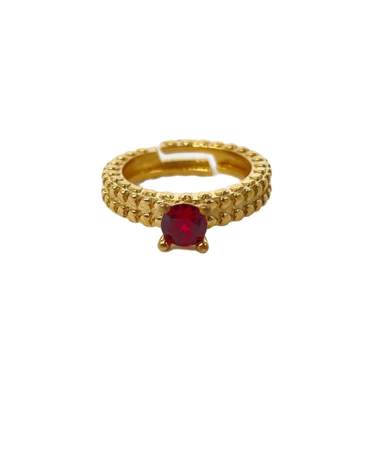 Solitaire ring with cubic zirconia