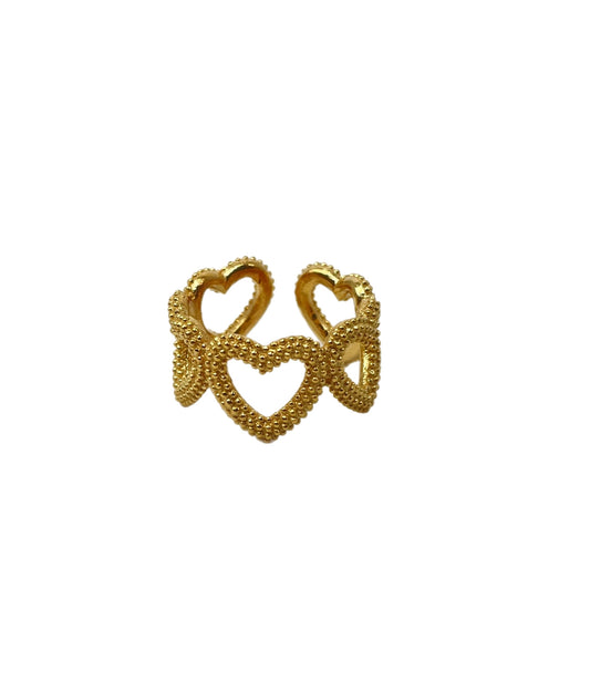 Dotted heart ring