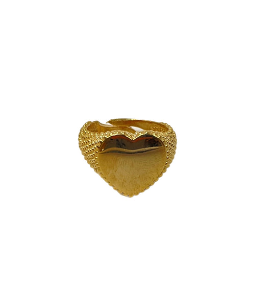 Dotted heart ring